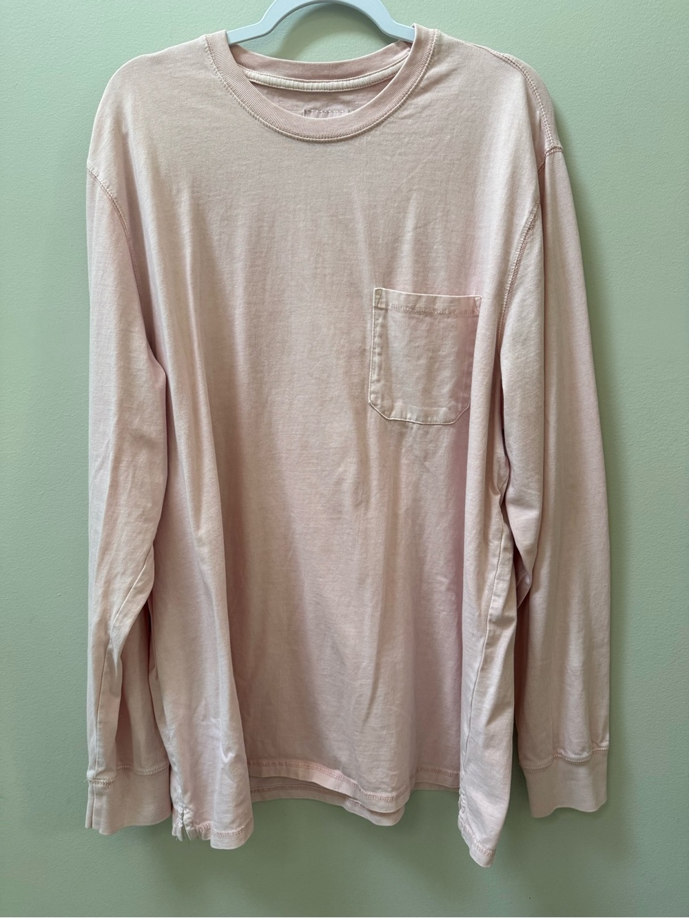 Goodfellow & Co Light Pink Long-Sleeve Pocket Tee